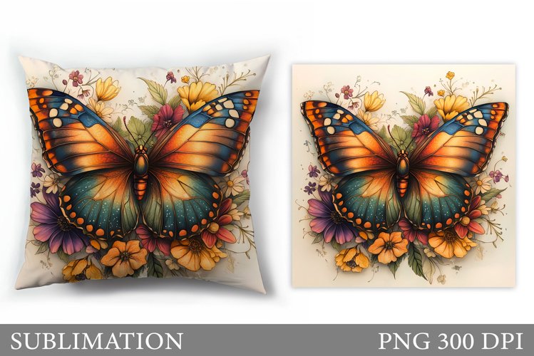 Butterfly Sublimation. Butterfly Pillow Design