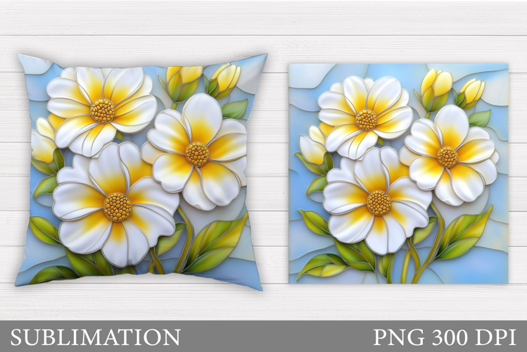 Flowers Pillow Design. Floral Pillow Sublimation