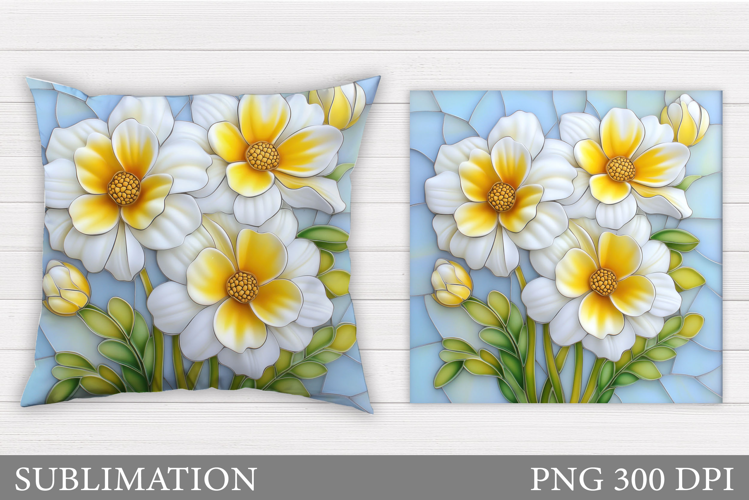 Flowers Pillow Design. Floral Pillow Sublimation
