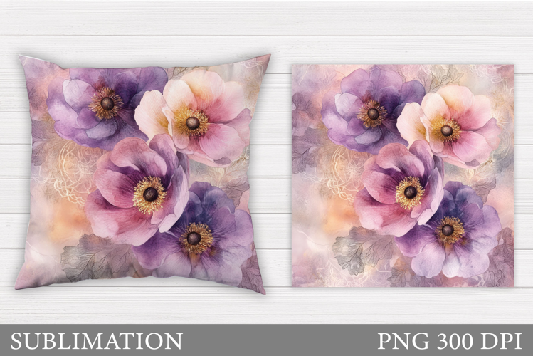 Flowers Sublimation. Flowers Pillow Sublimation