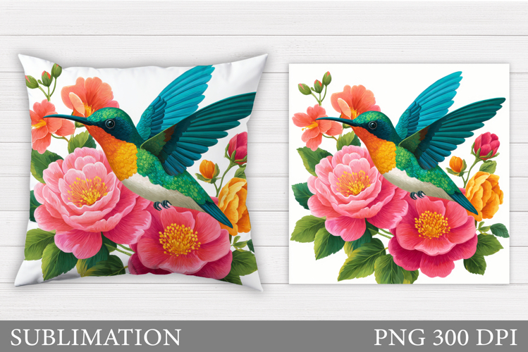 Hummingbird Pillow Sublimation. Hummingbird Sublimation