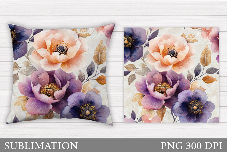 Flowers Sublimation. Flowers Pillow Sublimation