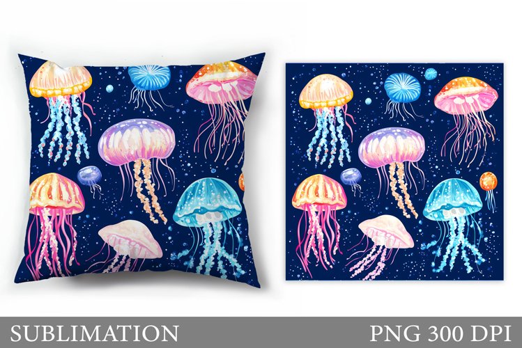 Jellyfish Sublimation. Jellyfish Pillow Design