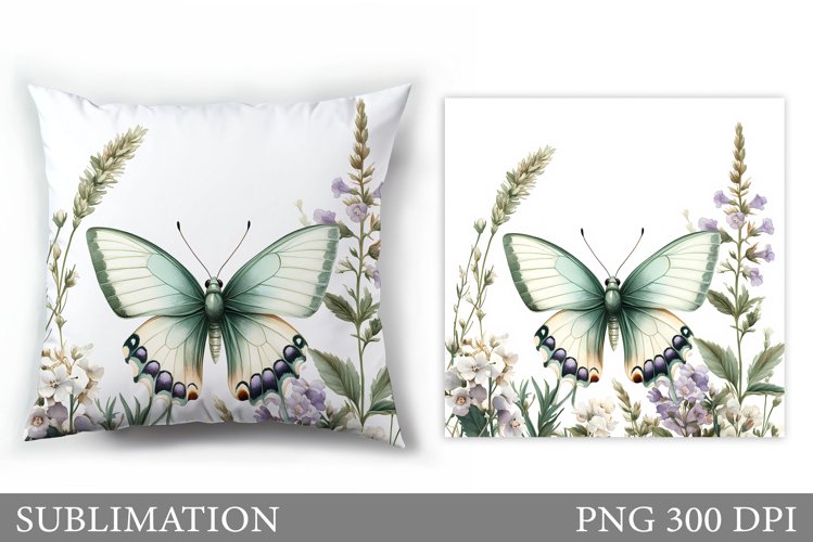 Butterfly Pillow Sublimation. Butterfly Sublimation example image 1