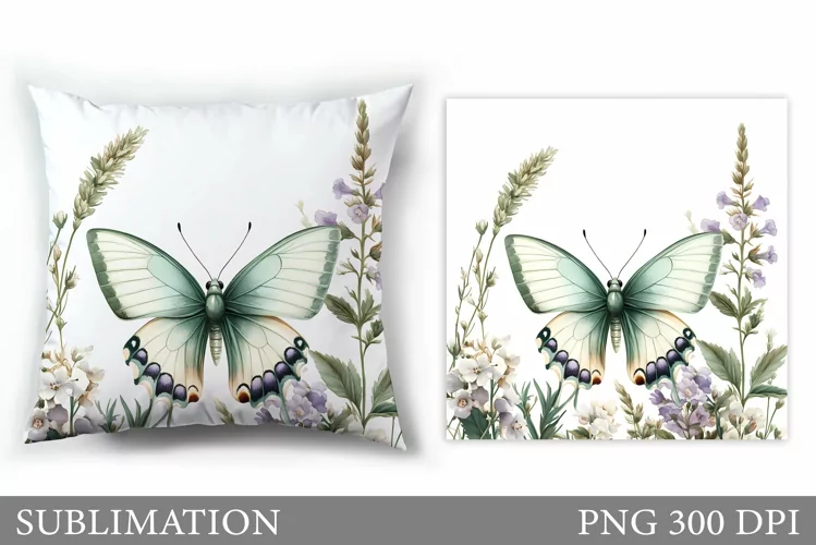 Butterfly Pillow Sublimation. Butterfly Sublimation