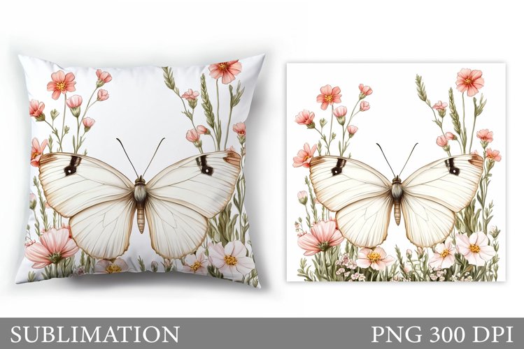 Butterfly Pillow Sublimation. Butterfly Sublimation example image 1