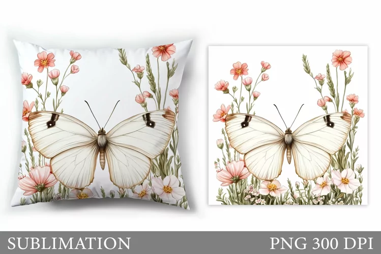 Butterfly Pillow Sublimation. Butterfly Sublimation