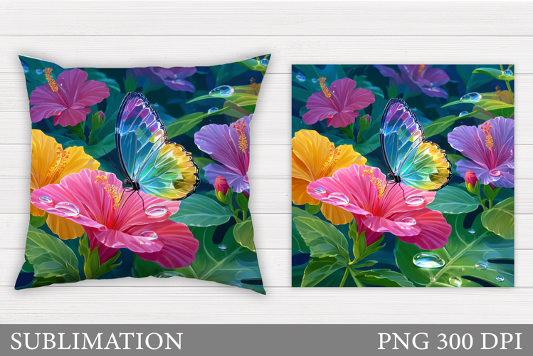 Butterfly Pillow Sublimation. Butterfly Sublimation