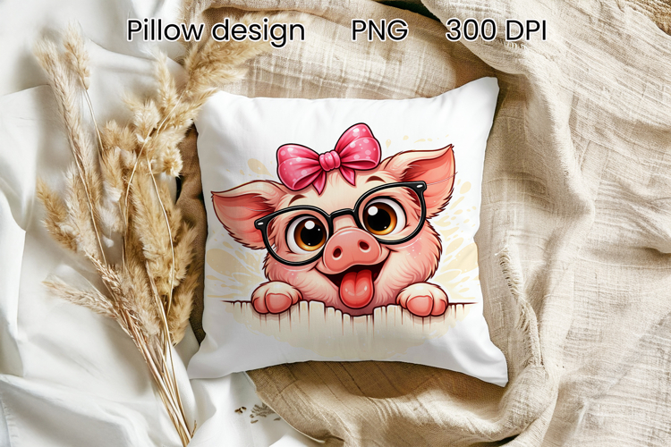 Funny animal peeking pillow | Cute animal pillow sublimation
