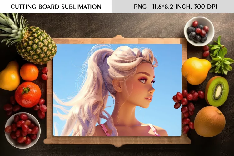 Watercolor Vintage Pin Up Girl|Cutting Board Sublimation