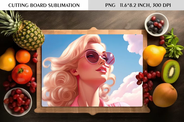 Watercolor Vintage Pin Up Girl|Cutting Board Sublimation