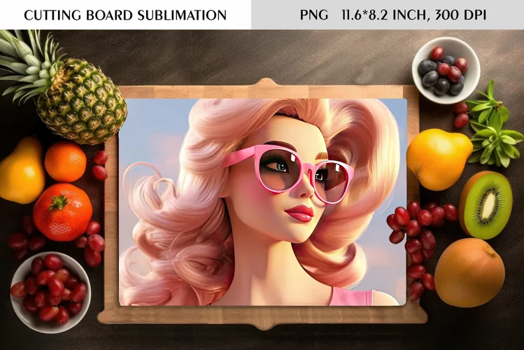 Watercolor Vintage Pin Up Girl|Cutting Board Sublimation