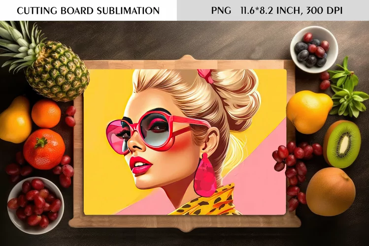Watercolor Vintage Pin Up Girl|Cutting Board Sublimation