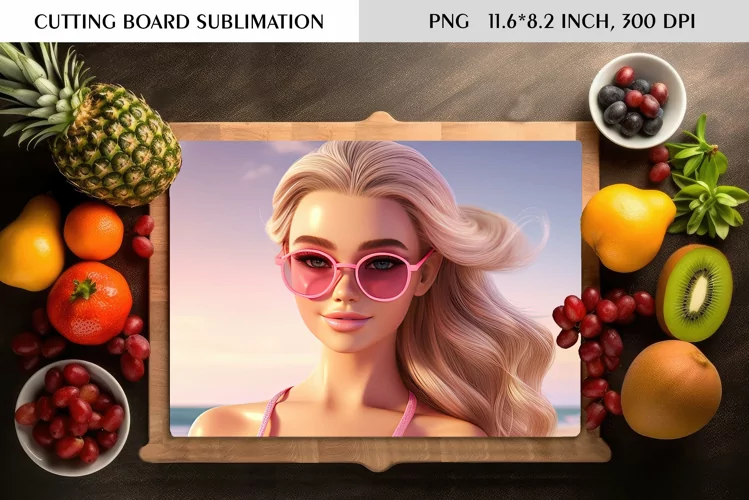 Watercolor Vintage Pin Up Girl|Cutting Board Sublimation