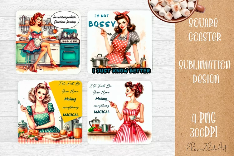 Pin Up Girl Coaster - Sarcastic Quote Coaster