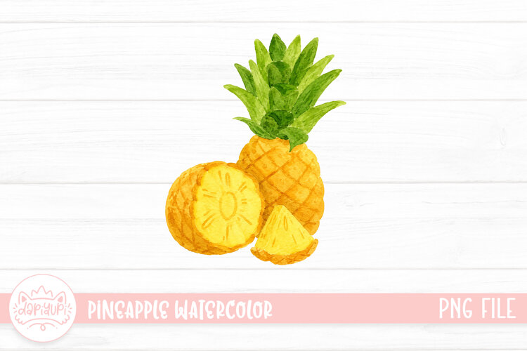 Pineapple Watercolor Illustration example image 1