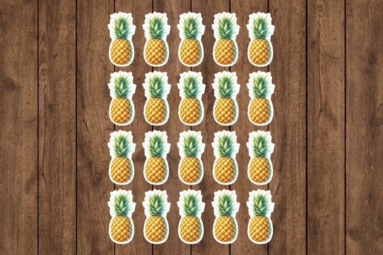 Pineapple Stickers - PNG Sticker Sheet