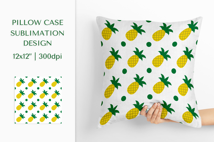Pineapple Pillow Case Sublimation Design PNG 001
