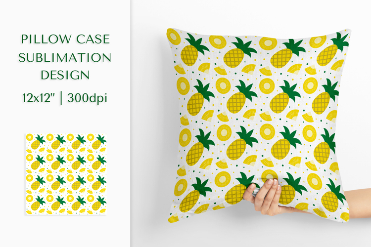 Pineapple Pillow Case Sublimation Design PNG 002