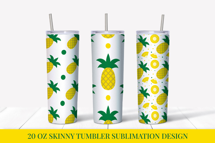 Pineapple Tumbler Wrap. Summer Tumbler Sublimation Design 14