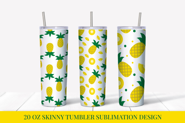 Pineapple Tumbler Wrap. Summer Tumbler Sublimation Design 15