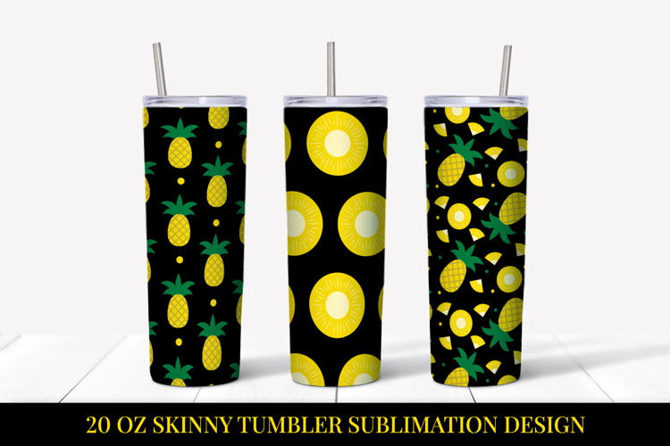Pineapple Tumbler Wrap. Summer Tumbler Sublimation Design 16