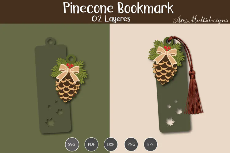Pinecone Bookmark SVG