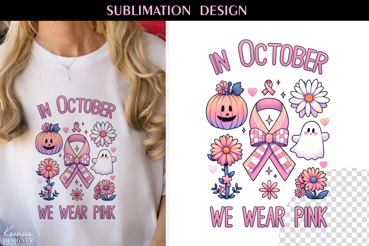 Breast Cancer Awareness| Ghost and Pumpkin|T Shirt Design