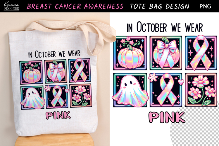 Postage Stamp|Breast Cancer Awareness Tote Bag Sublimation