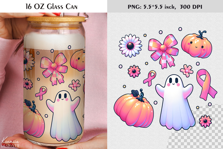 Breast Cancer Awareness|Positive Quotes|16 Oz Glass Can