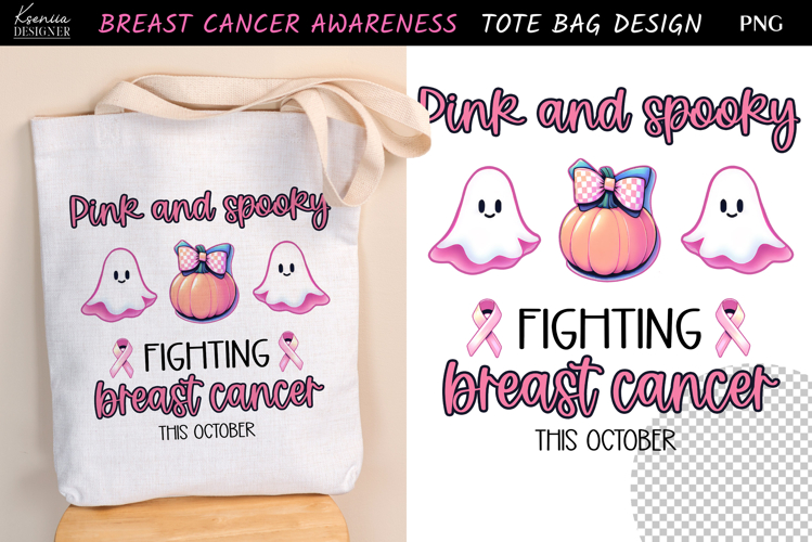 Retro Pumpkin|Breast Cancer Awareness Tote Bag Sublimation