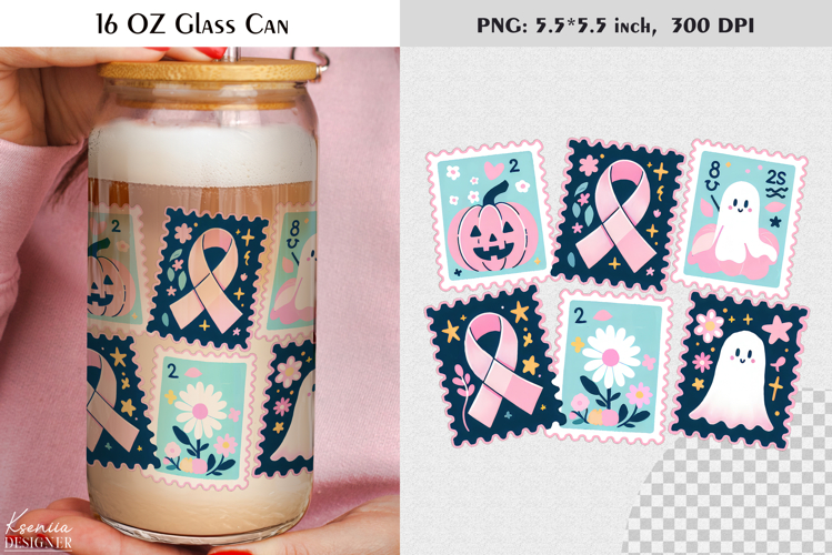 Breast Cancer Awareness|Positive Quotes|16 Oz Glass Can