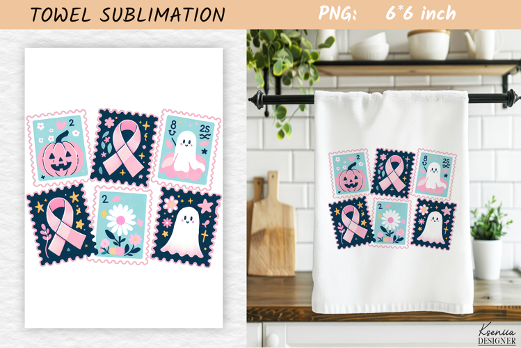 Breast Cancer Awareness Towel Sublimation| Fall Pink Design