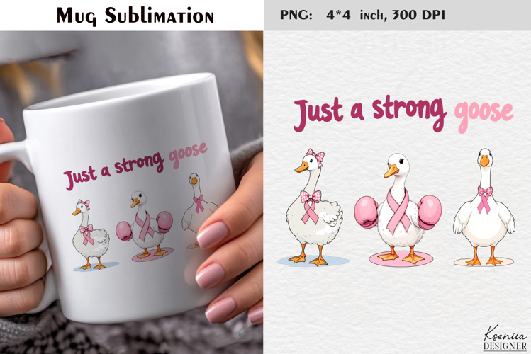 Breast Cancer Awareness |Vintage Goose Coffee Mug Wrap