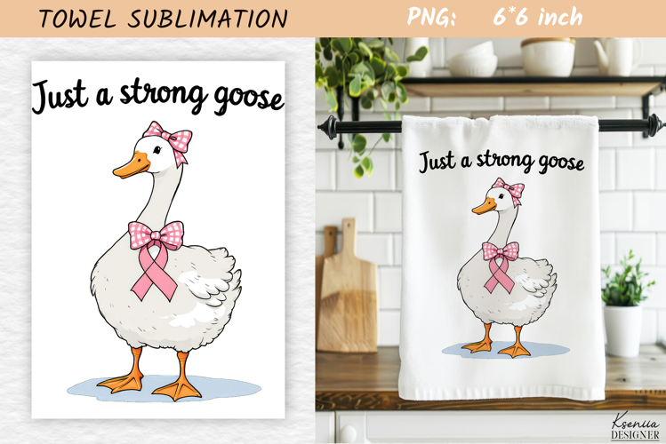 Breast Cancer Awareness Towel Sublimation| Vintage Goose