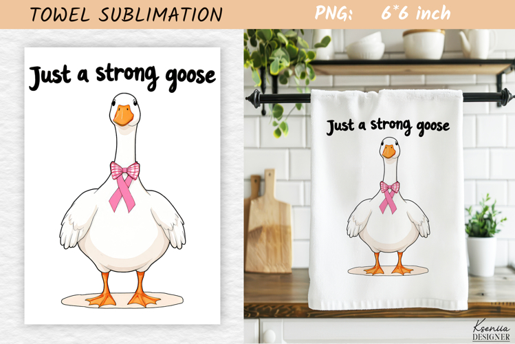 Breast Cancer Awareness Towel Sublimation| Vintage Goose