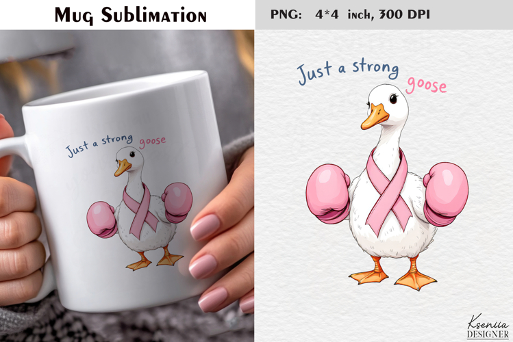 Breast Cancer Awareness |Vintage Goose Coffee Mug Wrap