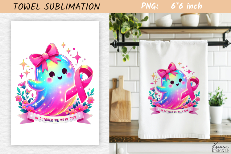 Breast Cancer Awareness Towel Sublimation|Neon Pink Fall