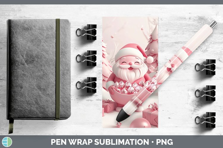 GorgeousPink 3D Christmas Pen Wrap design.