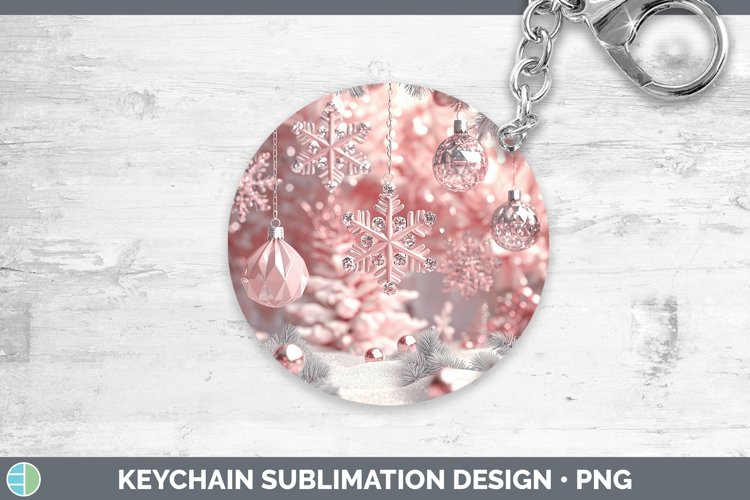 GorgeousPink 3D Christmas Keychain design.