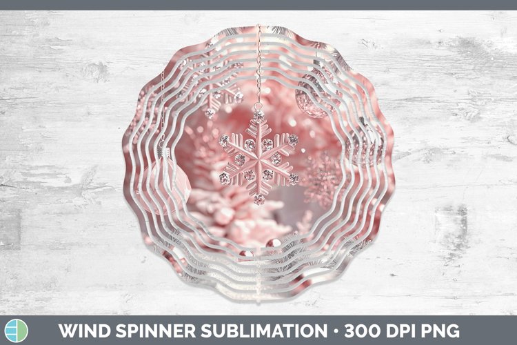 GorgeousPink 3D Christmas Wind Spinner design.