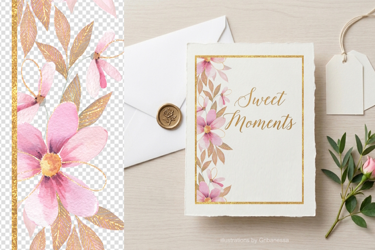 Pink Flowers Clipart Image 20