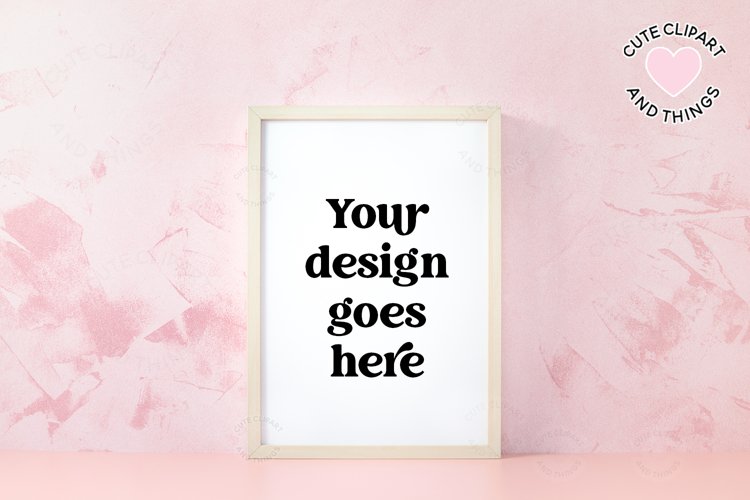 Pink Frame Mock Up Styled Pink A4 Frame Photo (2094531) Craft Mockups Design Bundles
