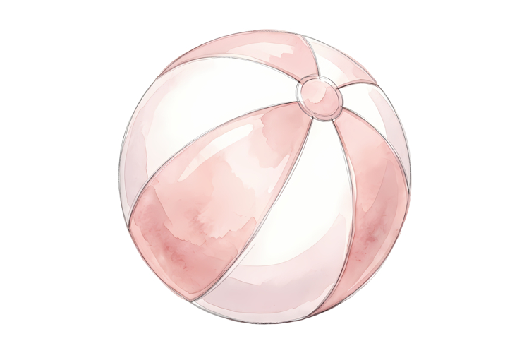 Pink Ball Png| Pink Summer Png example image 1