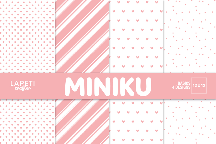 Pink Basic Digital Paper, 12x12 Scrapbook Backgrounds