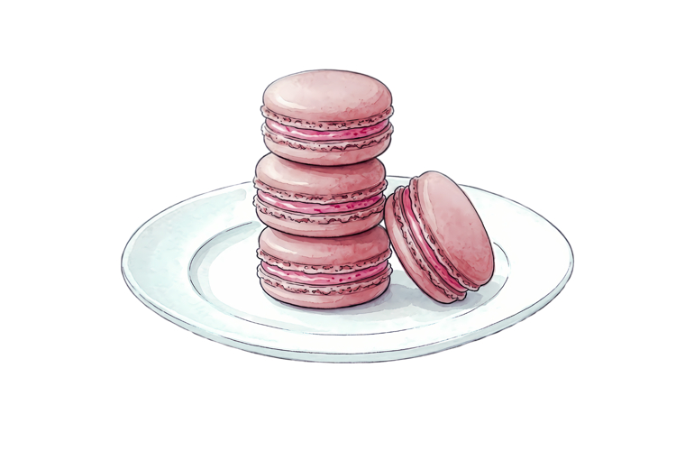 Pink Biscuits Png| Pink Baking Png example image 1