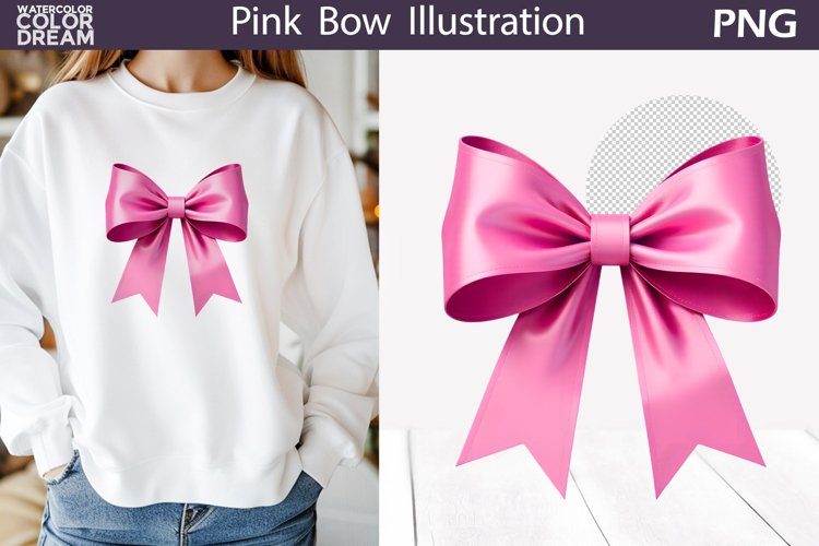 Pink Bow Clipart | Valentine Bow Sublimation