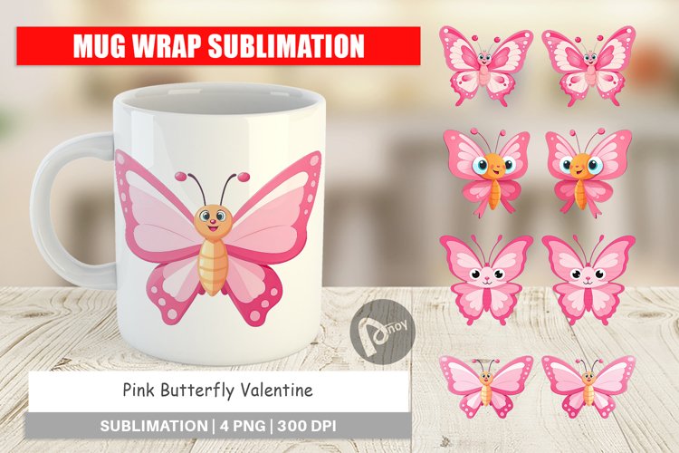 Pink Butterfly Clipart Image 3