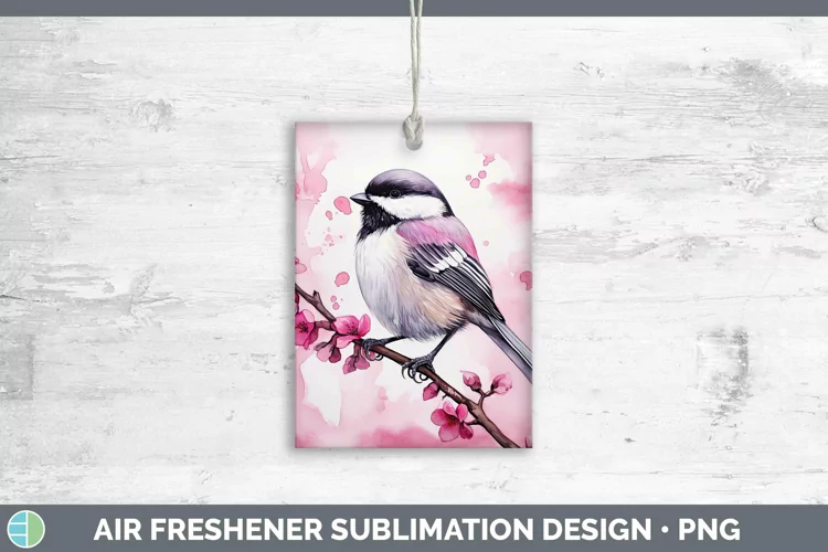 Pink Chickadee Air Freshener Sublimation Car Freshener Desig