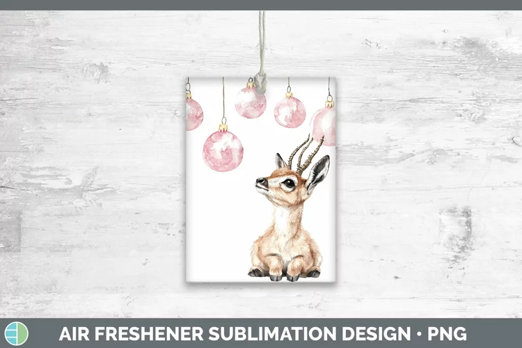 Pink Christmas Antelope Air Freshener Sublimation Car Freshe